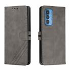 For Motorola Edge 20 Pro Cow Texture Leather Phone Case(Grey) - 1