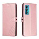 For Motorola Edge 20 Cow Texture Leather Phone Case(Rose Gold) - 1