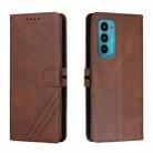 For Motorola Edge 20 Cow Texture Leather Phone Case(Brown) - 1