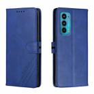 For Motorola Edge 20 Cow Texture Leather Phone Case(Blue) - 1