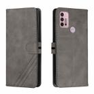 For Motorola Moto G Power 2022 Cow Texture Leather Phone Case(Grey) - 1