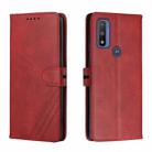 For Motorola Moto G Pure Cow Texture Leather Phone Case(Red) - 1