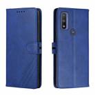 For Motorola Moto G Pure Cow Texture Leather Phone Case(Blue) - 1