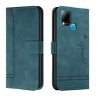 For Infinix Hot 10s Retro Skin Feel TPU + PU Leather Phone Case(Dark Green) - 1