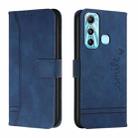 For Infinix Hot 11 Retro Skin Feel TPU + PU Leather Phone Case(Blue) - 1