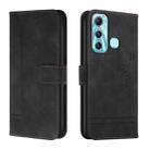 For Infinix Hot 11 Retro Skin Feel TPU + PU Leather Phone Case(Black) - 1