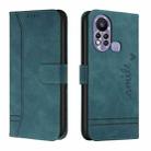 For Infinix Hot 11s Retro Skin Feel TPU + PU Leather Phone Case(Dark Green) - 1