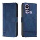 For Infinix Hot 11s Retro Skin Feel TPU + PU Leather Phone Case(Blue) - 1