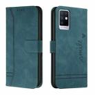 For Infinix Note 10 Retro Skin Feel TPU + PU Leather Phone Case(Dark Green) - 1