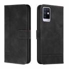 For Infinix Note 10 Retro Skin Feel TPU + PU Leather Phone Case(Black) - 1