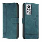 For Infinix Note 11 Pro Retro Skin Feel TPU + PU Leather Phone Case(Dark Green) - 1