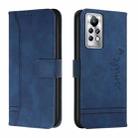 For Infinix Note 11 Pro Retro Skin Feel TPU + PU Leather Phone Case(Blue) - 1