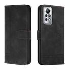 For Infinix Note 11 Pro Retro Skin Feel TPU + PU Leather Phone Case(Black) - 1