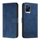 For Infinix Note 10 Pro Retro Skin Feel TPU + PU Leather Phone Case(Blue) - 1