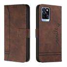 For Infinix Note 10 Pro Retro Skin Feel TPU + PU Leather Phone Case(Coffee) - 1