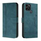 For Infinix Smart 6 Retro Skin Feel TPU + PU Leather Phone Case(Dark Green) - 1