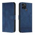 For Infinix Smart 6 Retro Skin Feel TPU + PU Leather Phone Case(Blue) - 1