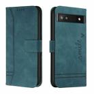 For Google Pixel 6a Retro Skin Feel TPU + PU Leather Phone Case(Dark Green) - 1