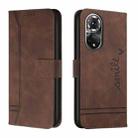 For Honor 50 Retro Skin Feel TPU + PU Leather Phone Case(Coffee) - 1