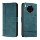 For Honor 50 Lite Retro Skin Feel TPU + PU Leather Phone Case(Dark Green) - 1