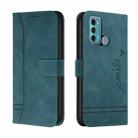 For Motorola Moto G Power Retro Skin Feel TPU + PU Leather Phone Case(Dark Green) - 1