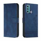 For Motorola Moto G Power Retro Skin Feel TPU + PU Leather Phone Case(Blue) - 1