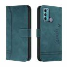 For Motorola Moto G31 / G41 Rear Fingerprint Retro Skin Feel TPU + PU Leather Phone Case(Dark Green) - 1