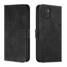For Samsung Galaxy A03 164mm Retro Skin Feel TPU + PU Leather Phone Case(Black) - 1