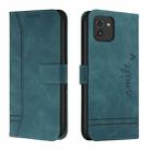 For Samsung Galaxy A03 166mm Retro Skin Feel TPU + PU Leather Phone Case(Dark Green) - 1