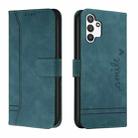 For Samsung Galaxy A13 4G Retro Skin Feel TPU + PU Leather Phone Case(Dark Green) - 1