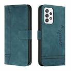 For Samsung Galaxy A33 5G Retro Skin Feel TPU + PU Leather Phone Case(Dark Green) - 1