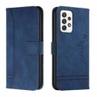 For Samsung Galaxy A53 5G Retro Skin Feel TPU + PU Leather Phone Case(Blue) - 1