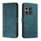 For OnePlus 10 Pro 5G Retro Skin Feel TPU + PU Leather Phone Case(Dark Green) - 1