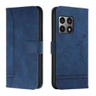 For OnePlus 10 Pro 5G Retro Skin Feel TPU + PU Leather Phone Case(Blue) - 1