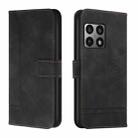 For OnePlus 10 Pro 5G Retro Skin Feel TPU + PU Leather Phone Case(Black) - 1