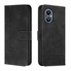 For OnePlus Nord 20 5G Retro Skin Feel TPU + PU Leather Phone Case(Black) - 1