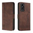 For ZTE Axon 30 Retro Skin Feel TPU + PU Leather Phone Case(Coffee) - 1