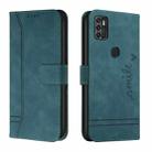 For ZTE Blade A7s 2020 Retro Skin Feel TPU + PU Leather Phone Case(Dark Green) - 1