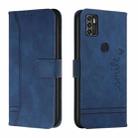 For ZTE Blade A7s 2020 Retro Skin Feel TPU + PU Leather Phone Case(Blue) - 1