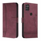 For ZTE Blade A7s 2020 Retro Skin Feel TPU + PU Leather Phone Case(Wine Red) - 1