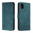 For ZTE Blade A31 Retro Skin Feel TPU + PU Leather Phone Case(Dark Green) - 1