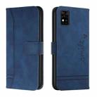 For ZTE Blade A31 Retro Skin Feel TPU + PU Leather Phone Case(Blue) - 1