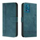 For ZTE Blade V30 Vita Retro Skin Feel TPU + PU Leather Phone Case(Dark Green) - 1