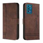 For ZTE Blade V30 Vita Retro Skin Feel TPU + PU Leather Phone Case(Coffee) - 1