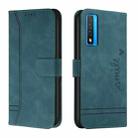 For TCL 20 5G Retro Skin Feel TPU + PU Leather Phone Case(Dark Green) - 1