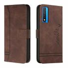 For TCL 20 5G Retro Skin Feel TPU + PU Leather Phone Case(Coffee) - 1