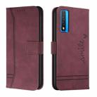 For TCL 20 5G Retro Skin Feel TPU + PU Leather Phone Case(Wine Red) - 1