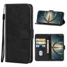 Leather Phone Case For TCL 30 V 5G(Black) - 1