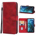 Leather Phone Case For TCL 30 XE 5G(Red) - 1