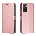 For Xiaomi Redmi Note 11 4G Cow Texture Leather Phone Case(Rose Gold) - 1